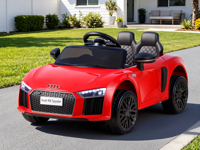 Ride On Car Licensed Audi R8 12V Electric Car for Kids Battery Red