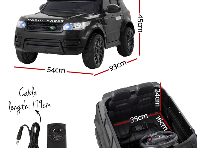 Rigo Ride On Car Kids Electric Ride On Cars SUV Remote 12V Black