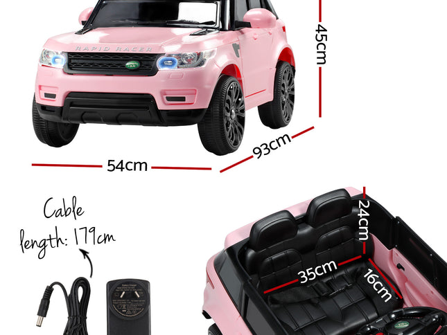 Rigo Ride On Car Kids Electric Ride On Cars SUV Remote 12V Pink