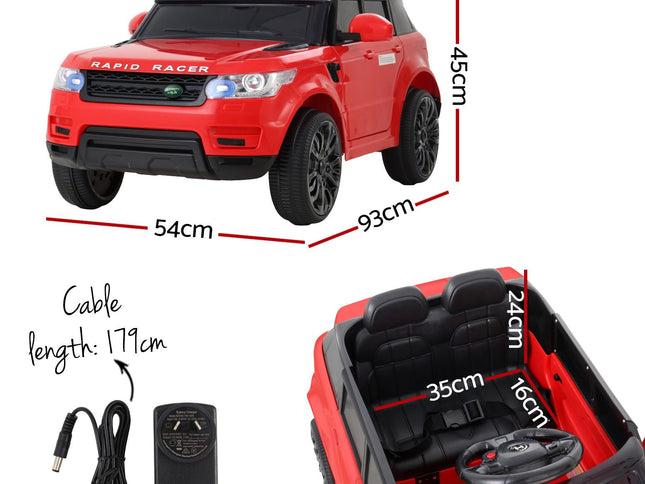 Rigo Kids Electric Ride On Car SUV Range Rover-inspired Cars Remote 12V Red