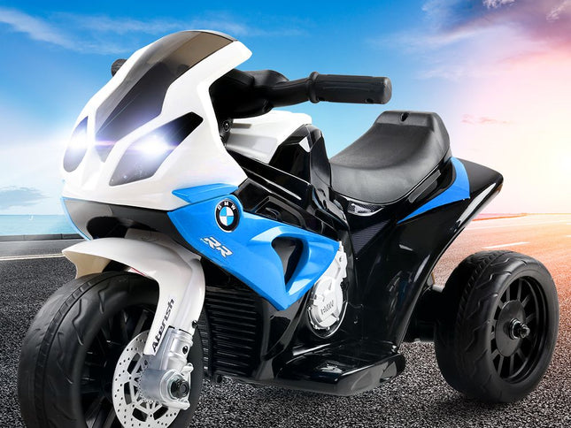 Kids Electric Ride On Car Police Motorcycle Motorbike BMW Licensed S1000RR Blue