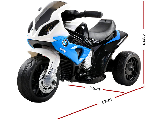 Kids Electric Ride On Car Police Motorcycle Motorbike BMW Licensed S1000RR Blue