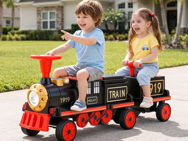 Rigo Kids Ride on Car Train 12V Electric Toy 2 Seater 136cm