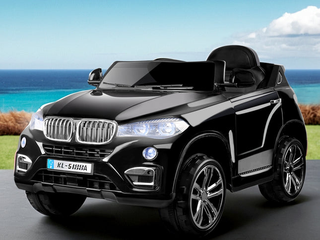 Rigo Kids Electric Ride On Car SUV BMW-Inspired X5 Toy Cars Remote 6V Black