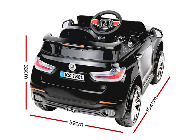 Rigo Kids Electric Ride On Car SUV BMW-Inspired X5 Toy Cars Remote 6V Black