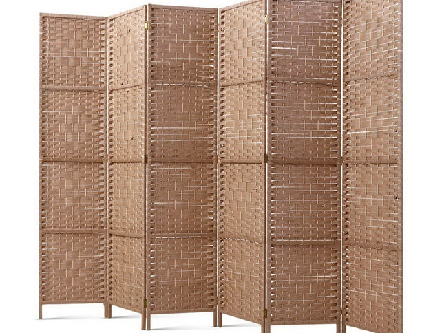 Artiss 6 Panel Room Divider Screen 245x170cm Woven Natural