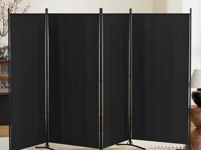 Artiss 4 Panel Room Divider Screen 345x180cm Fabric Black