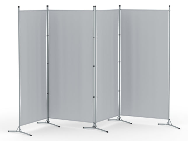 Artiss 4 Panel Room Divider Screen 345x180cm Fabric Grey