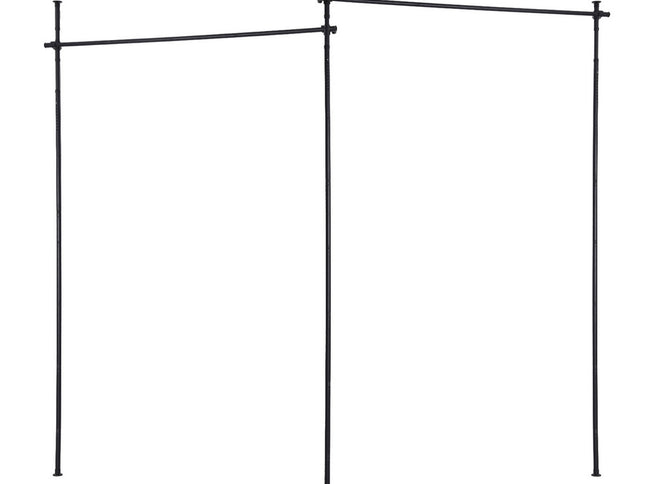 Artiss Room Divider Curtain Rod Extendable Black