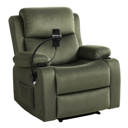 Artiss Recliner Chair Heated Massage Chair with Phone Holder Velvet