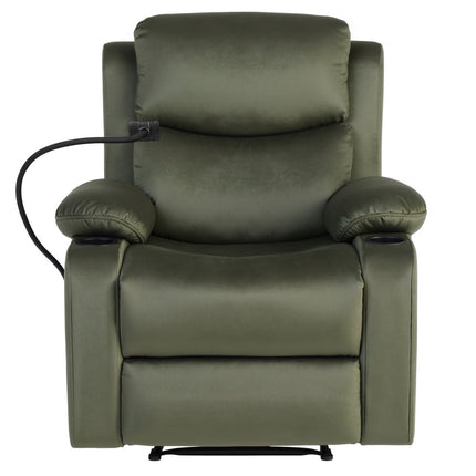 Artiss Recliner Chair Heated Massage Chair with Phone Holder Velvet