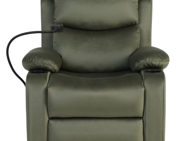 Artiss Recliner Chair Heated Massage Chair with Phone Holder Velvet