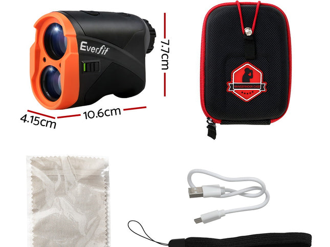 Everfit 700M Golf Rangefinder Slope On/Off Vibration Alert Orange