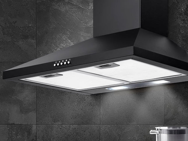 Devanti 600mm Range Hood 60cm Rangehood Black