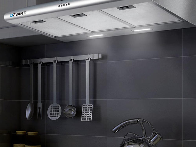 Devanti 900mm Range Hood 90cm Rangehood Stainless Steel