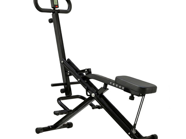 Everfit Foldable Squat Machine Deep Squat Rowing Machine 5 Adjustable Seat Home Gym
