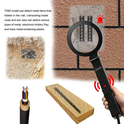 Portable Hand-Held Metal Detector - Folding Black-1915198297832820741