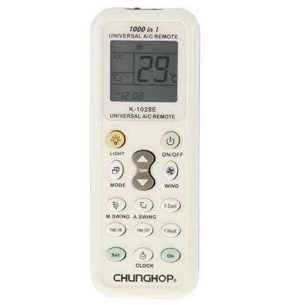 Universal A / C Remote Controller With Flashlight - 1000 Functions - White-1915198275288436736