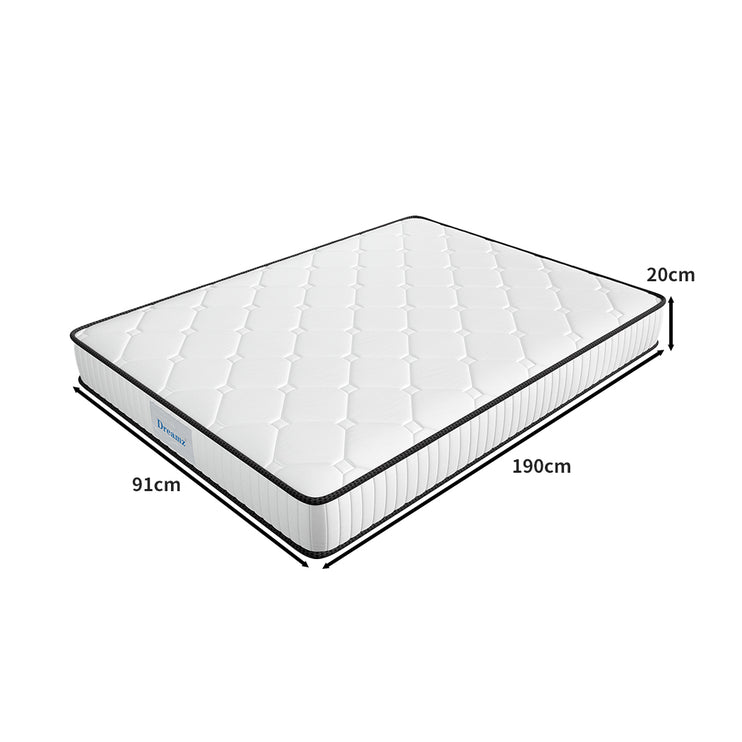 Dreamz Spring Mattress Bed Pocket Tight Single-1973193967348617218