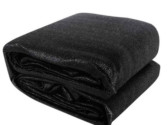 Instahut Shade Sail 4x6m Rectangle 280GSM 98% Black Shade Cloth