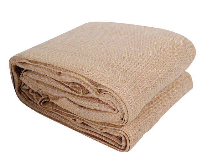 Instahut Shade Sail 5x5m Square 280GSM 98% Sand Shade Cloth