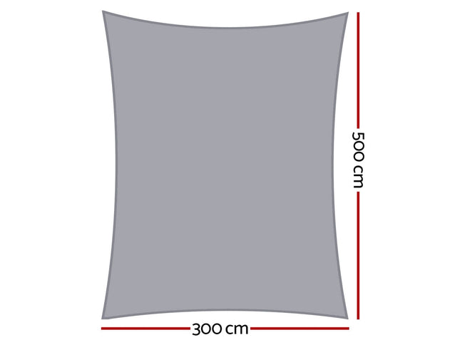 Instahut Waterproof Shade Sail Shade cloth 220GSM Canopy 3x5m