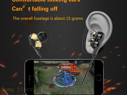 Black Double Moving Coil Wheat Headset-1915196489186021381