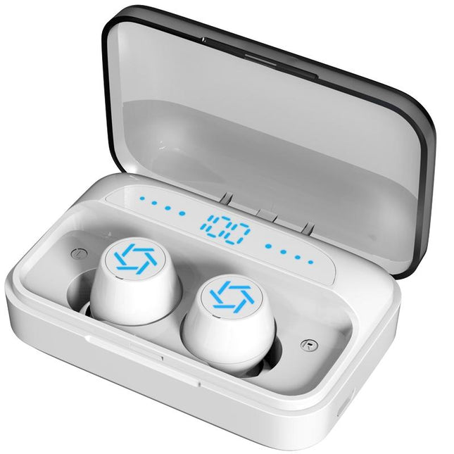 Wireless Bluetooth Earphones With Charging Box - White-1915196631632973825