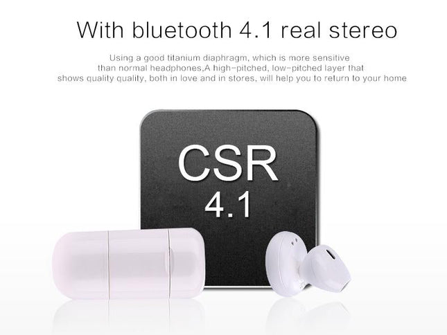 Mini Bluetooth 4.2 In-Ear Stereo Earphone With Charging Box - Single Ear-1915198076642004994