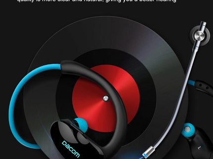 Red Dacom Athlete Bluetooth Earphones With Mic - Sport Running Stereo-1915196589887066117