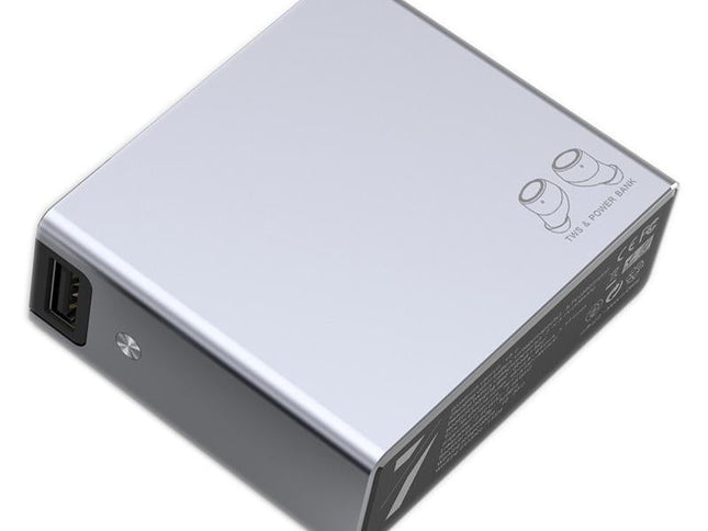 Wireless Tws Earphones With Charging Box - V7 Bluetooth 5.0 - Silver-1915196601257824257