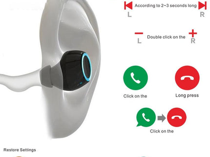 Wireless Tws Earphones With Charging Box - V7 Bluetooth 5.0 - Silver-1915196601257824258