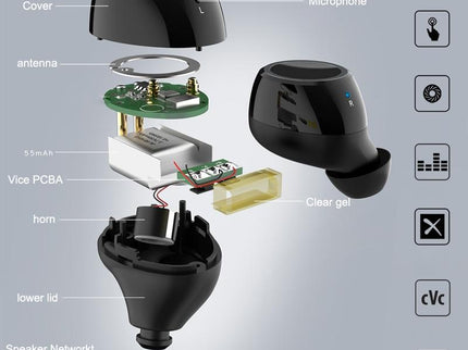 Wireless Tws Earphones With Charging Box - V7 Bluetooth 5.0 - Silver-1915196601257824260