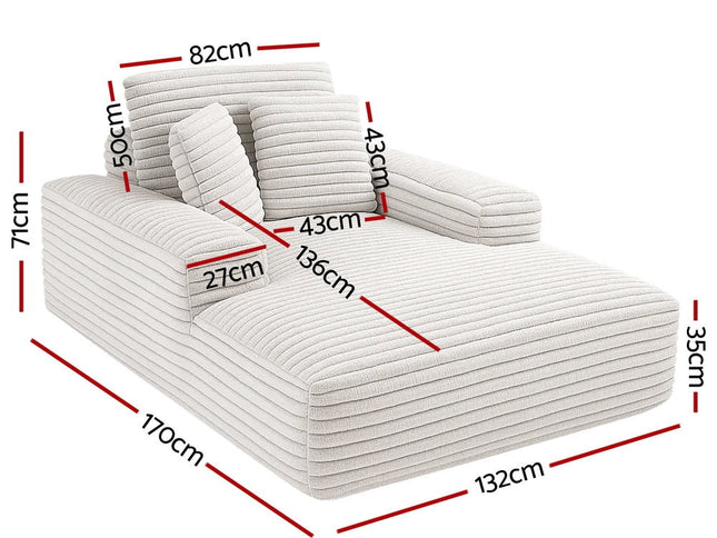 Artiss Sofa Bed Lounge Chair Recliner Couch Reading Chairs Sleeper Cloud Sofas Faux Fur Fabric