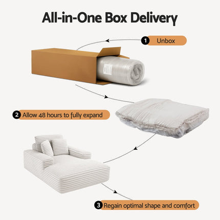 Artiss Sofa Bed Lounge Chair Recliner Couch Reading Chairs Sleeper Cloud Sofas Faux Fur Fabric