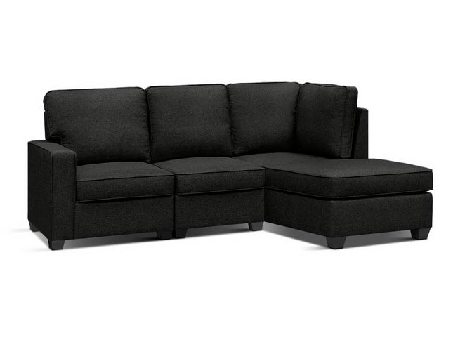 Artiss Modular Sofa Chaise Set 4-seater Dark Grey