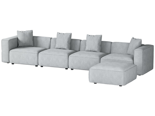Artiss Modular Sofa Chaise Set 5-Seater Grey