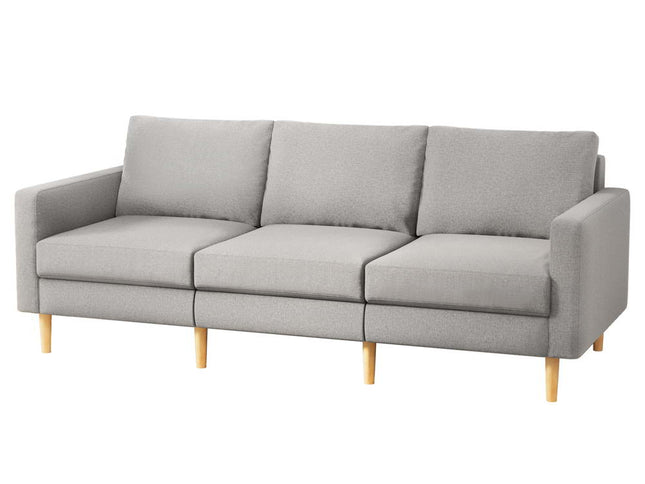 Artiss 3 Seater Sofa 225cm Linen Fabric Grey
