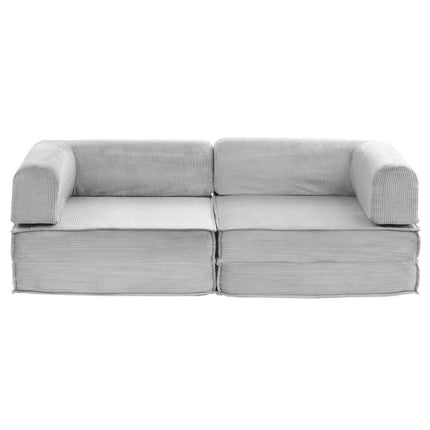 Artiss Convertible Folding Sofa Bed Grey