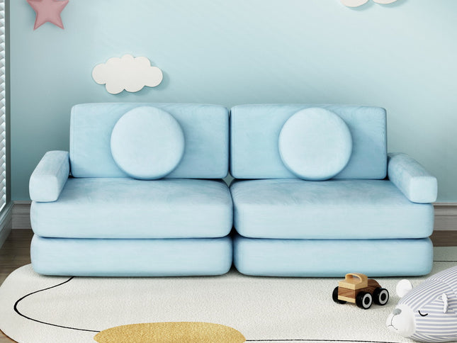 Artiss Sofa Bed 2 Seater Couch Kid Play DIY Modular Lounge Chaise Suite Velvet