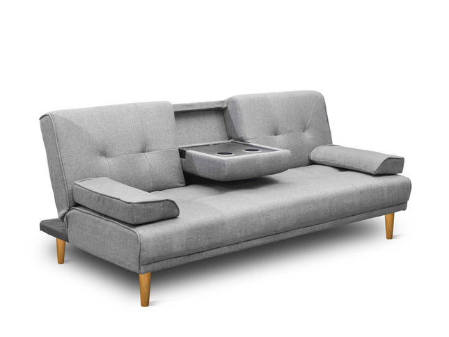 Artiss Sofa Bed 188CM Grey Faux Linen