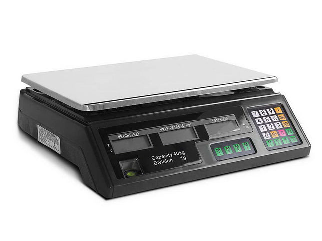 Emajin Scales Digital Kitchen 40KG Weighing Scales Platform Scales Black LCD