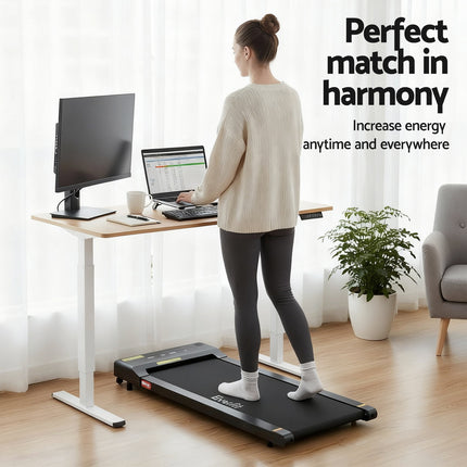 Artiss Electric Treadmill with 140cm Automatic Standing Desk Walking Pad 400mm