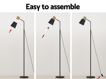 Artiss Floor Lamp LED Light Stand Modern Home Living Room Office Reading Black