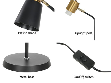 Artiss Floor Lamp LED Light Stand Modern Home Living Room Office Reading Black