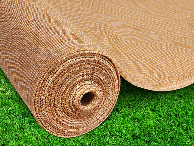 Instahut 50% Shade Cloth 3.66x20m Shadecloth Sail Heavy Duty Beige