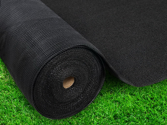 Instahut 30% Shade Cloth 3.66x30m Shadecloth Wide Heavy Duty Black