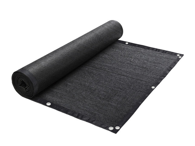 Instahut Shade Cloth Sun Shade Fabric Patio UV Resistant Black 10x2m