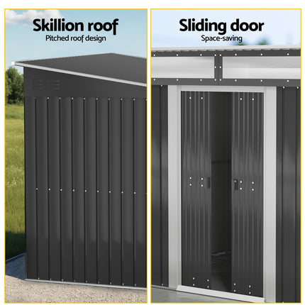 Giantz Garden Shed Outdoor Storage 2.60x1.95M Tool Sheds Workshop House Shelter