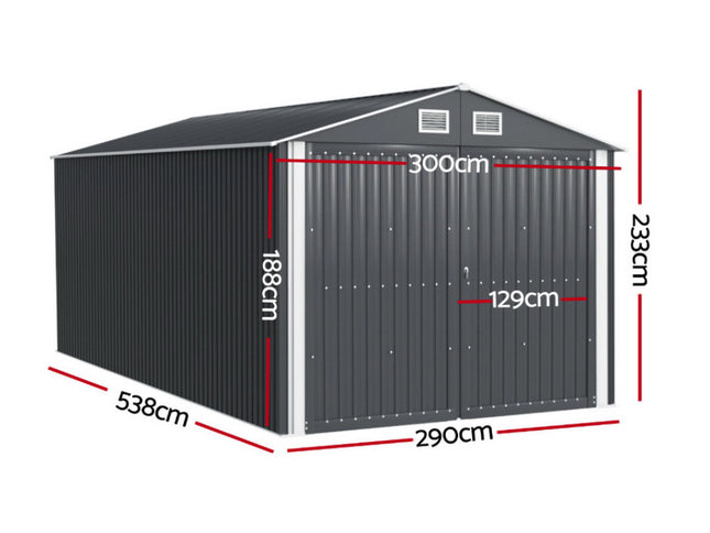 Giantz Garden Shed Sheds Outdoor Storage 3x5.38M Tool Workshop House Shelter